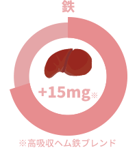 鉄 15mg含有
