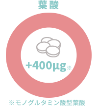 葉酸 400µg含有