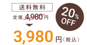 プレミン1セットおまとめコースの価格は、送料無料で20％オフの3,980円です